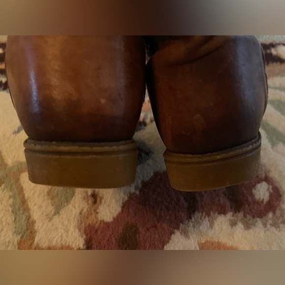 Vintage Bastien Tan Leather Rabbit Fur Lined Boots Size 6 - Picture 7 of 12